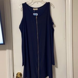 Navy blue show shoulder dress size S